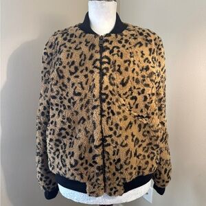 REAL 💯 SHEARLING - Lamb Skin/Lamb Fur Coat - Pologeorgis size L Leopard Print